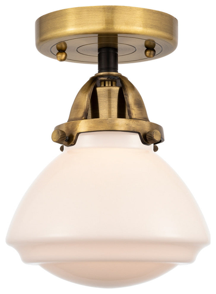 INNOVATIONS 288-1C-BAB-G321-LED 1-Light Semi-Flush Mount Black Antique Brass