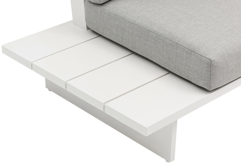 Maldives Grey Water Resistant Fabric Outdoor Patio Modular Sectional