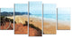 "Tranquil Coastline With Waves" Oversized Beach Wall Art, 5 Panels, 60"x32"