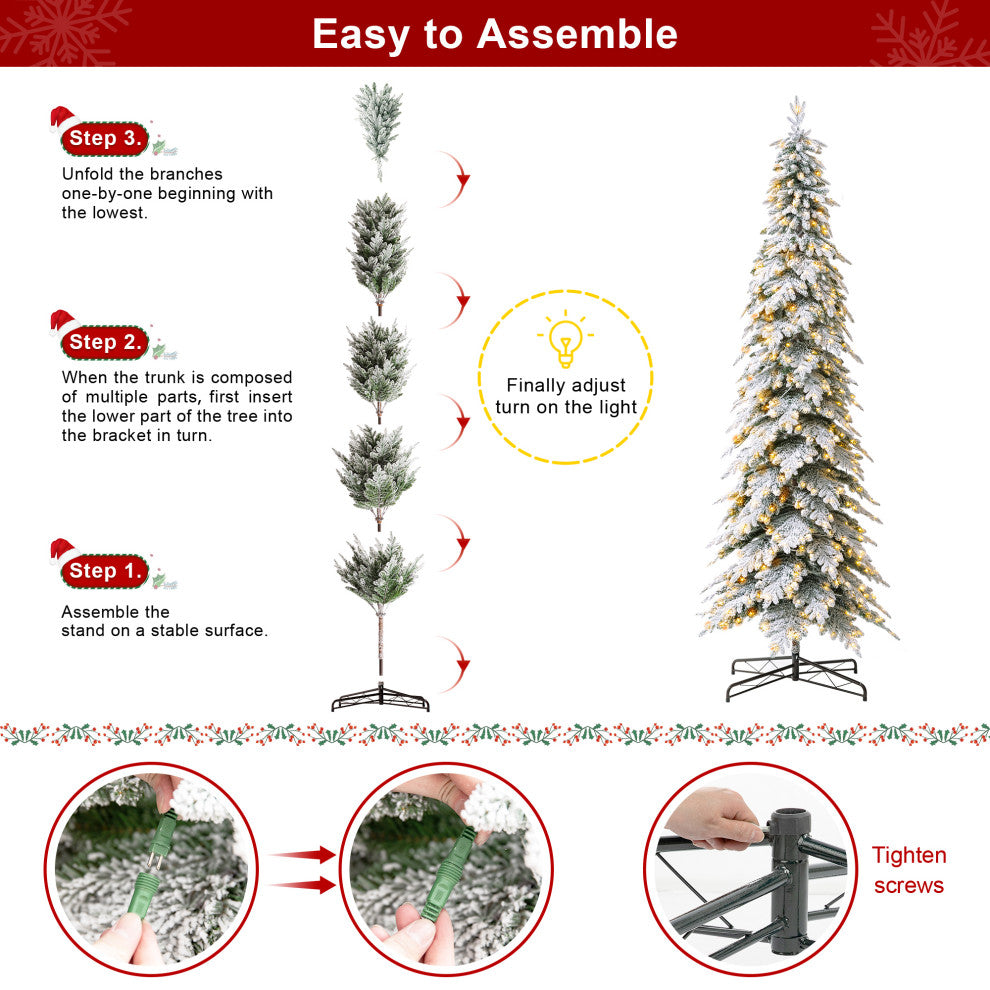 11' Pre-Lit Artificial Christmas Tree