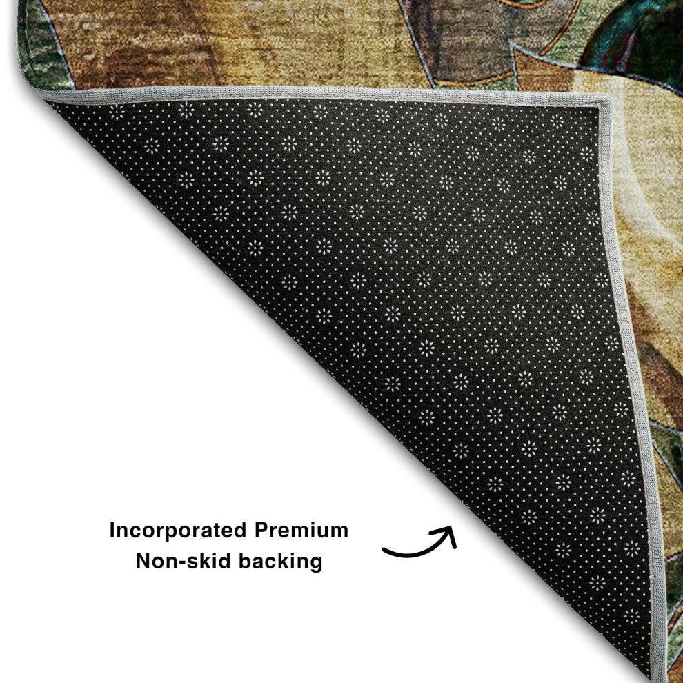 Premium Machine Washable Mayfield AMF558 Beige 1'8" x 2'6" Rug