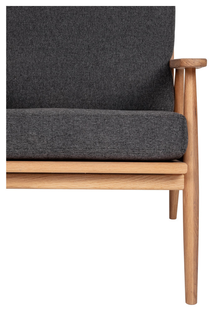 Mid - Century Modern Harper Lounge Chair Anthracite - Grey