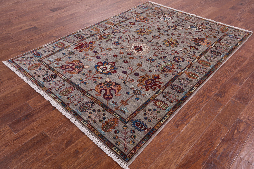 Persian Tabriz Handmade Wool Rug 5' 9" X 8' 1" Q10449