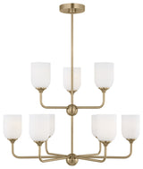 Emile 9-Light Chandelier, Satin Bronze