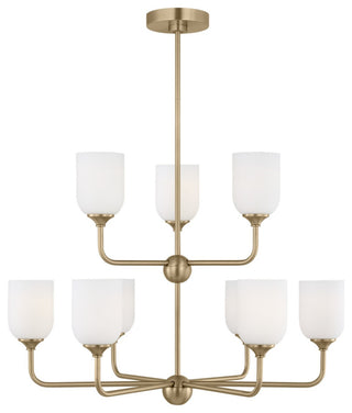 Emile 9-Light Chandelier, Satin Bronze