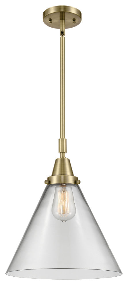 Innovations Lighting 447-1S-AB-G42-L-LED Cone 1 Light 12" Mini Pendant
