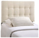 Lily Twin Upholstered Fabric Headboard - Ivory