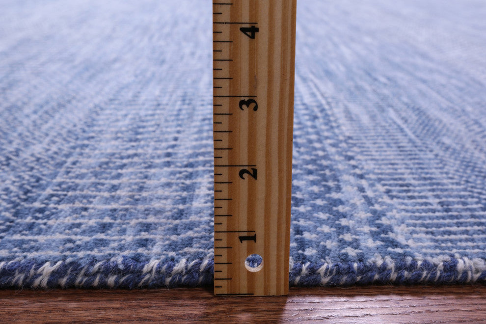 6' 2" X 18' 3" Savannah Grass Hand Knotted Wool and Silk Rug Q11986
