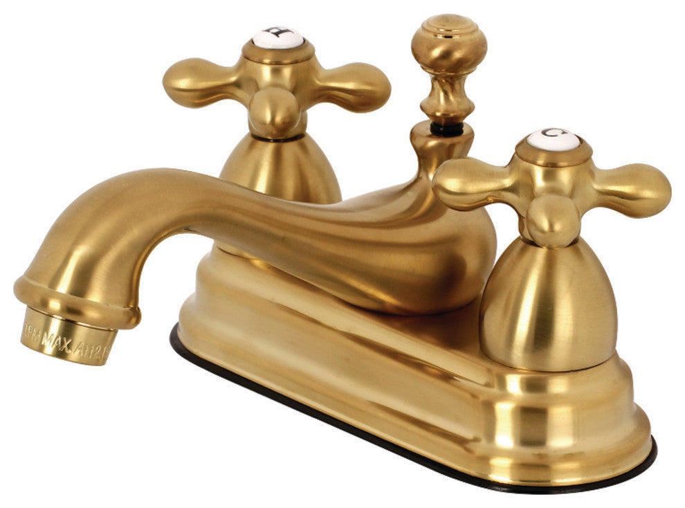 Kingston Brass 4" Centerset Bathroom Faucet, Brushed Brass