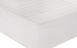 Cottonpure Sustainable 200 Thread Count Breathable 100% Cotton Mattress Pad, Whi