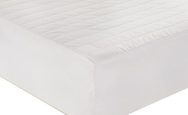 Cottonpure Sustainable 200 Thread Count Breathable 100% Cotton Mattress Pad, Whi