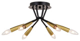 Vaxcel Lighting C0264 Ellis 6 Light 16"W Semi-Flush Ceiling - Matte Black /
