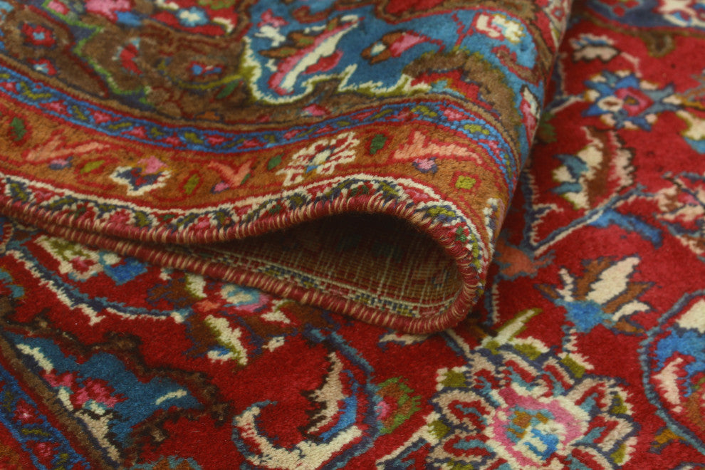 Fine Vintage Distressed Donny Red/Brown Rug, 4'8 x 7'3