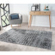 Hannah Moroccan Area Rug/Runner, Charcoal Grey, 5' x 7'
