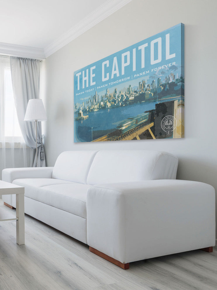 "Hunger Games Travel Poster" Painting Print on Wrapped Canvas, 60"x40"