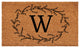 Calloway Mills Rustic Leaf Vine Monogrammed Doormat, 24"x36", Letter W