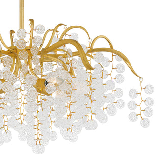 Quoizel MAP5028 Maple 6 Light 29"W Abstract Chandelier - Gold Leaf