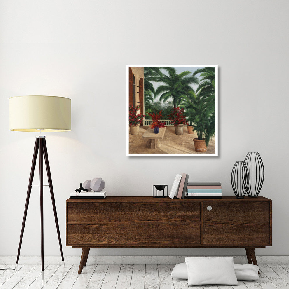 "Tuscany Patio" Digital Paper Print by Diane Romanello, 38"x38"