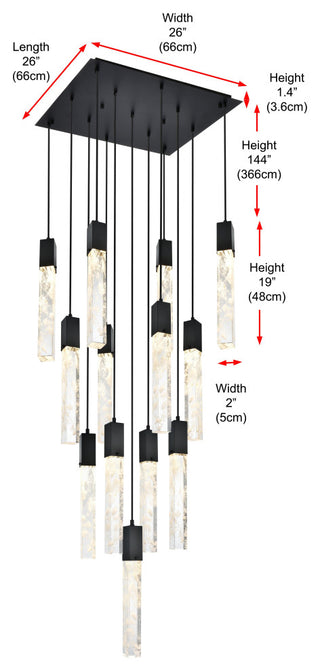 Home Living 26" Pendant, Black