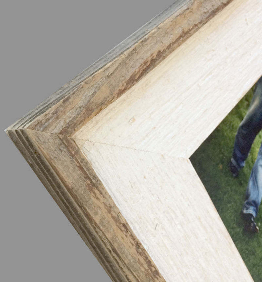 White Barnwood Picture Frame, Lighthouse Whitewash, 5"x7"