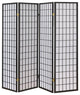 4 Panel Folding Floor Screen, Dark Gray and White