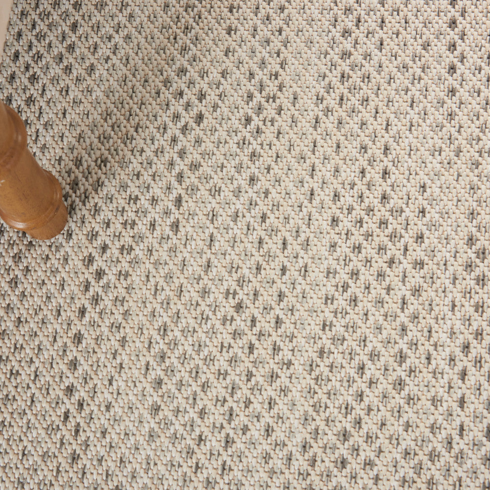 Nourison Courtyard 8' x 10' Ivory Silver Modern Area Rug