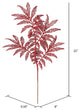 Vickerman 22" Blue Glitter Sumac Spray, Set of 6, Red