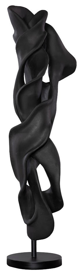 Cast Dancing Sculpture, Charcoal Black