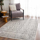 Hauteloom Greig Area Rug, Black/Charcoal/Light Gray, 7'10" Square