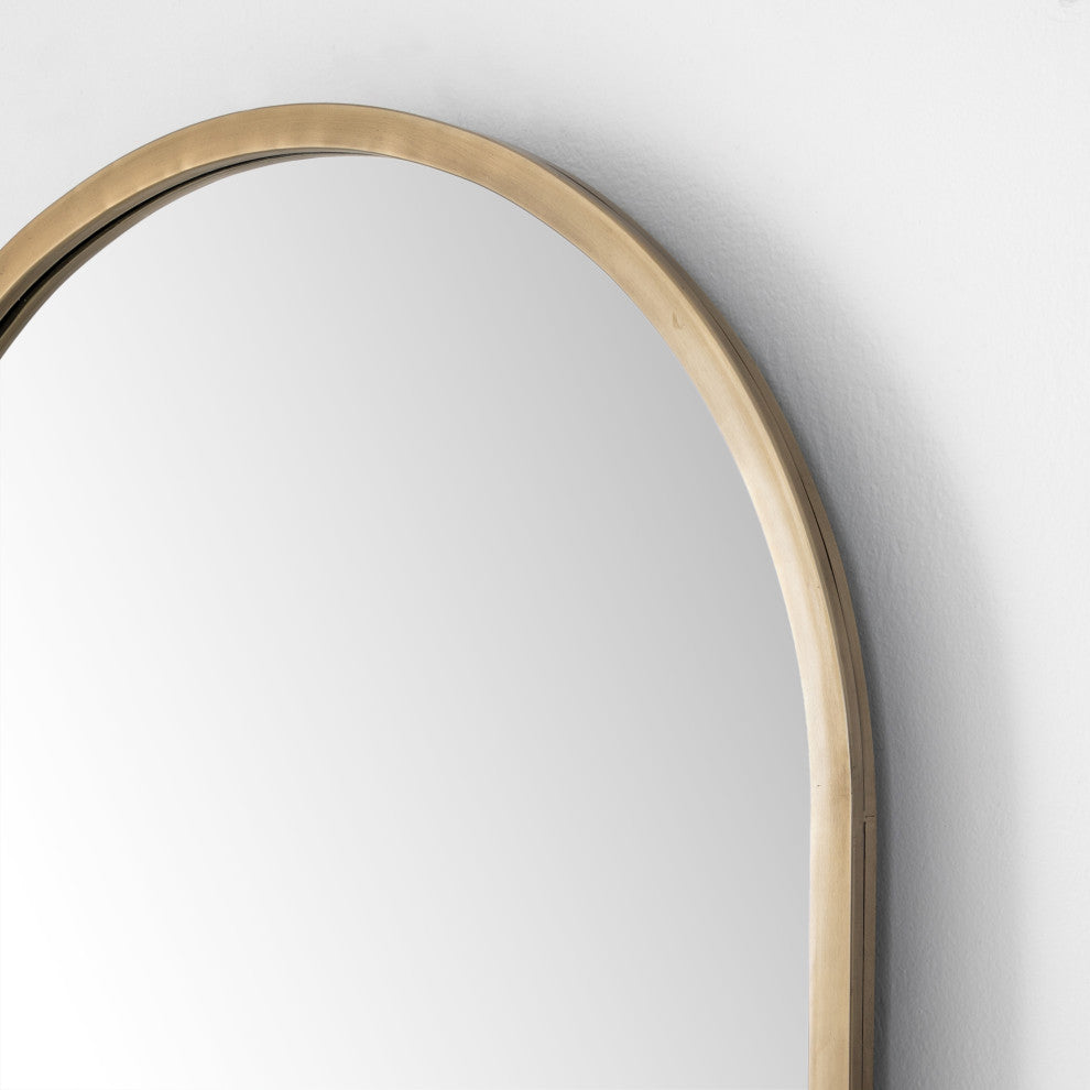 Dawson Floor Mirror, Ombre Brass