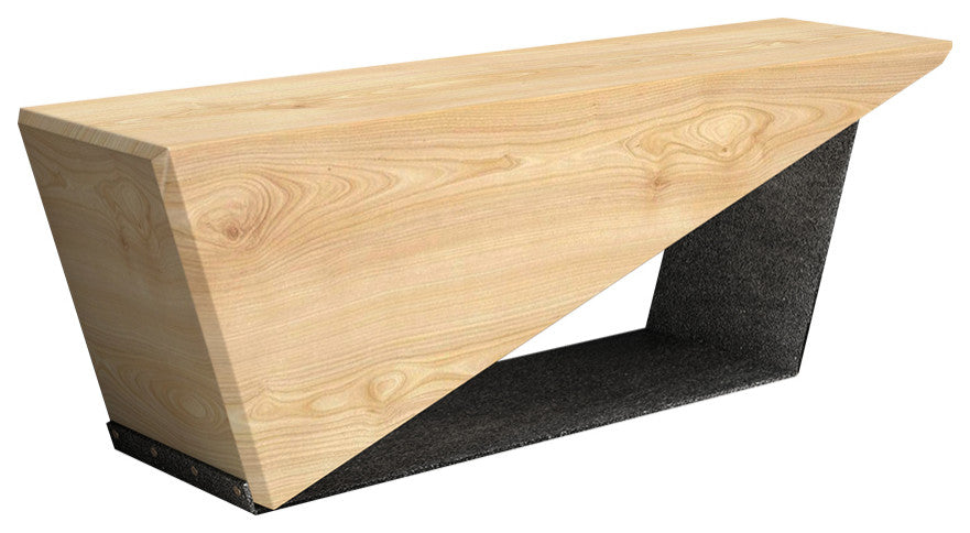 Rustic Wooden Bench 3-Person Seat Bench for Entryway with Metal