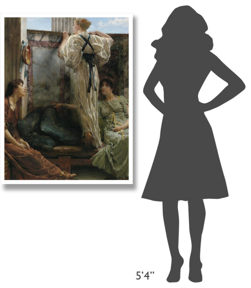 "Who Is It?, 1863" Digital Paper Print by Sir Lawrence Alma-Tadema, 32"x42"