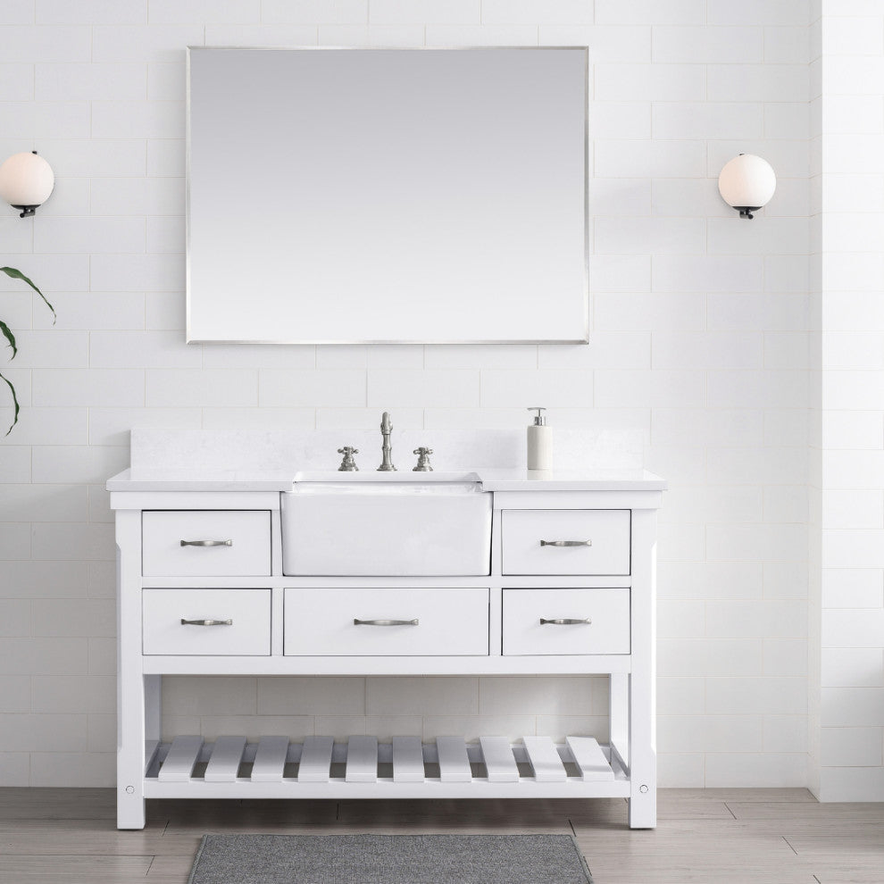Wesley 54" Bathroom Vanity, White