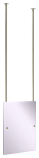 Frameless Rectangle Ceiling Hung Mirror, Polished Nickel
