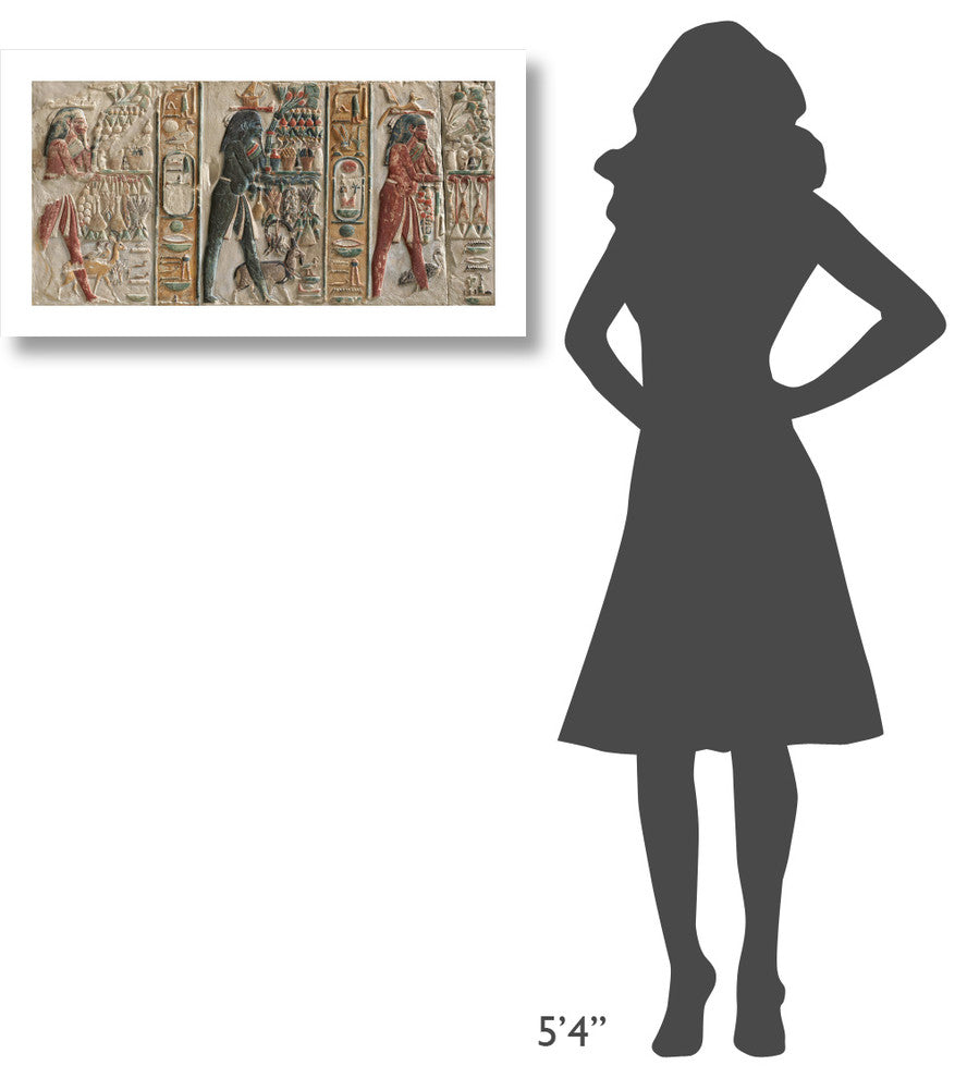 "Nome Gods Bearing Offerings, c. 1391-1353 BC" Paper Art, 32"x16.7"