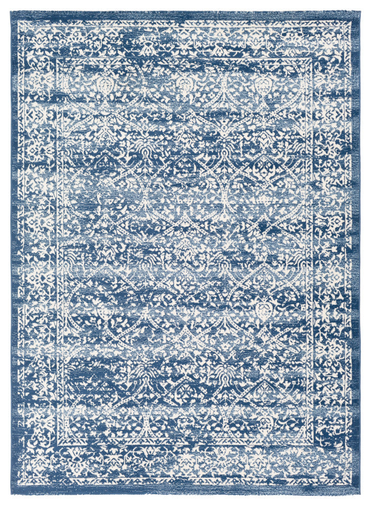 Surya Roma ROM-2301 7'10"x10' Rug, Navy/Denim/Cream