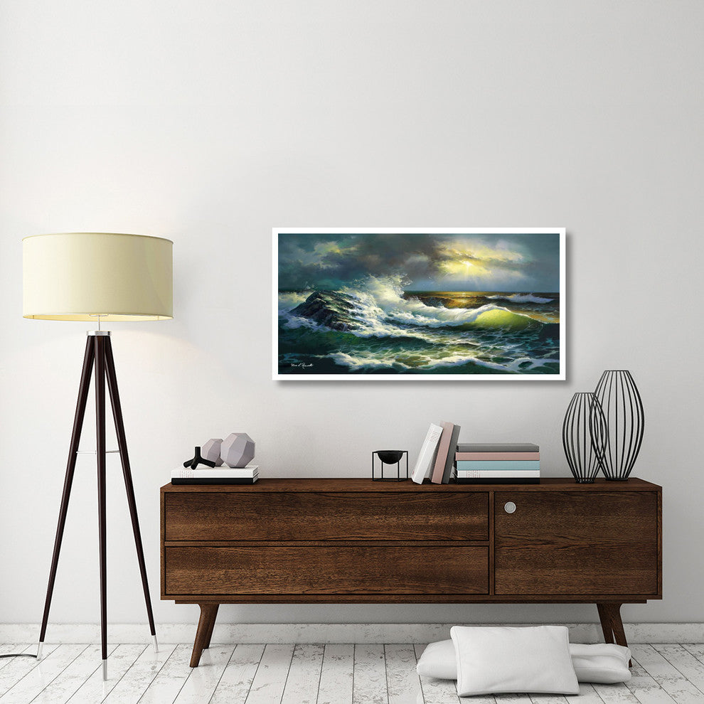 "Ocean Waves" Digital Paper Print by Diane Romanello, 50"x26"