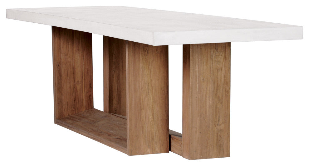 Lucca Teak and Concrete Dining Table