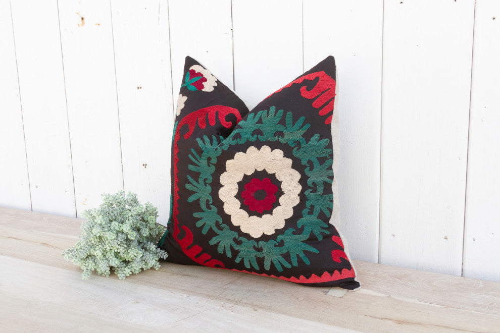 Emerald Sahin Vintage Suzani Pillow