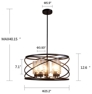 CHLOE Lighting CH6D804RB23-DP5 IRONCLAD Industrial-Style 5 Light Large Pendant