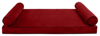 STYLE V5 TwinXL Velvet Contrast Indoor Daybed Mattress Pillow |COVER ONLY| AD369