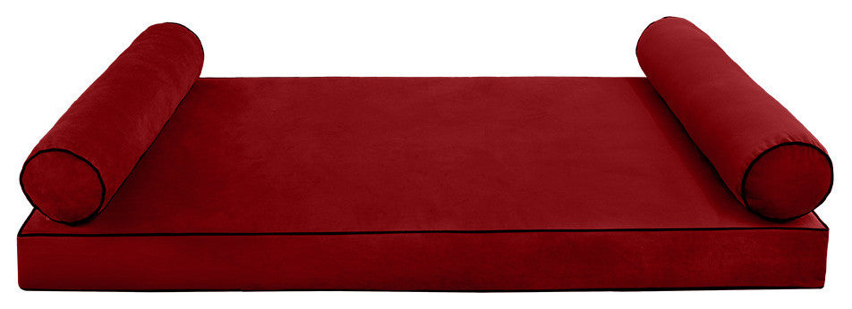 STYLE V5 TwinXL Velvet Contrast Indoor Daybed Mattress Pillow |COVER ONLY| AD369