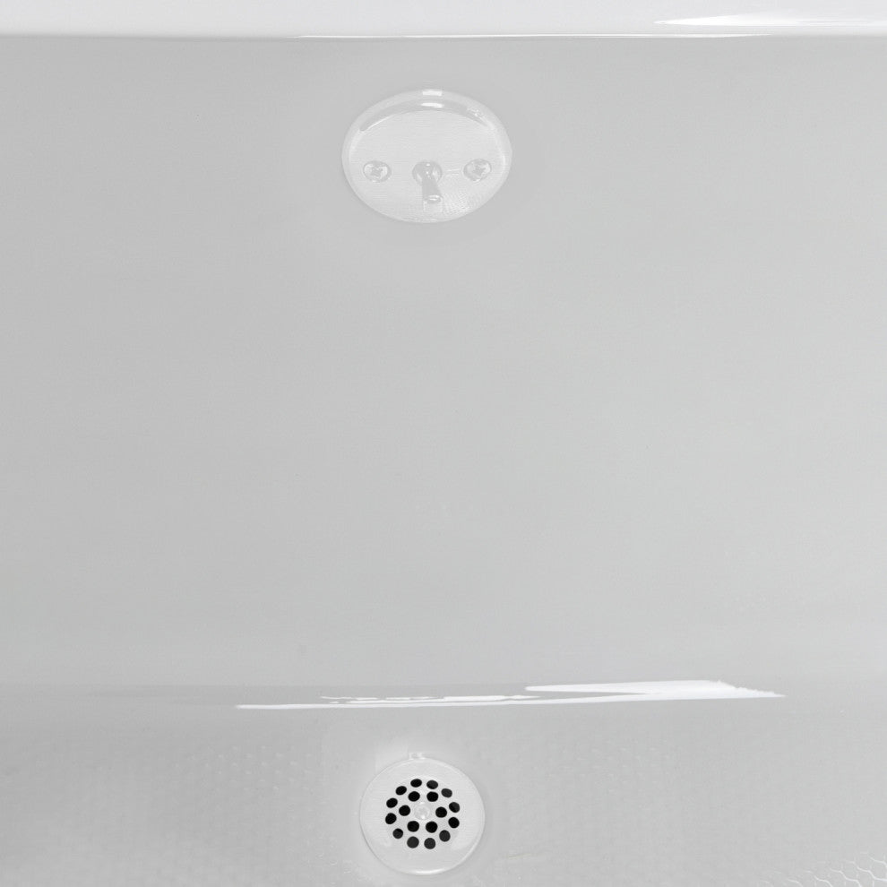 Streamline 72 in. x 36 in. Acrylic Drop-In Bathtub, Glossy White