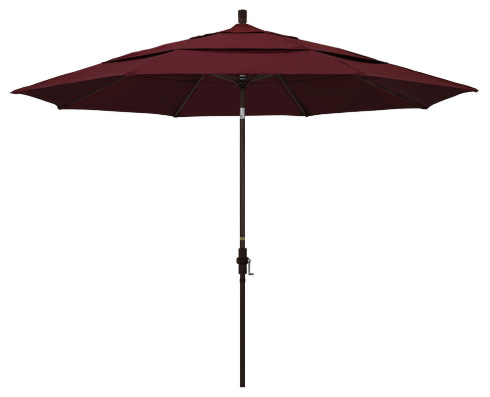 11' Aluminum Umbrella Collar Tilt Bronze, Burgundy