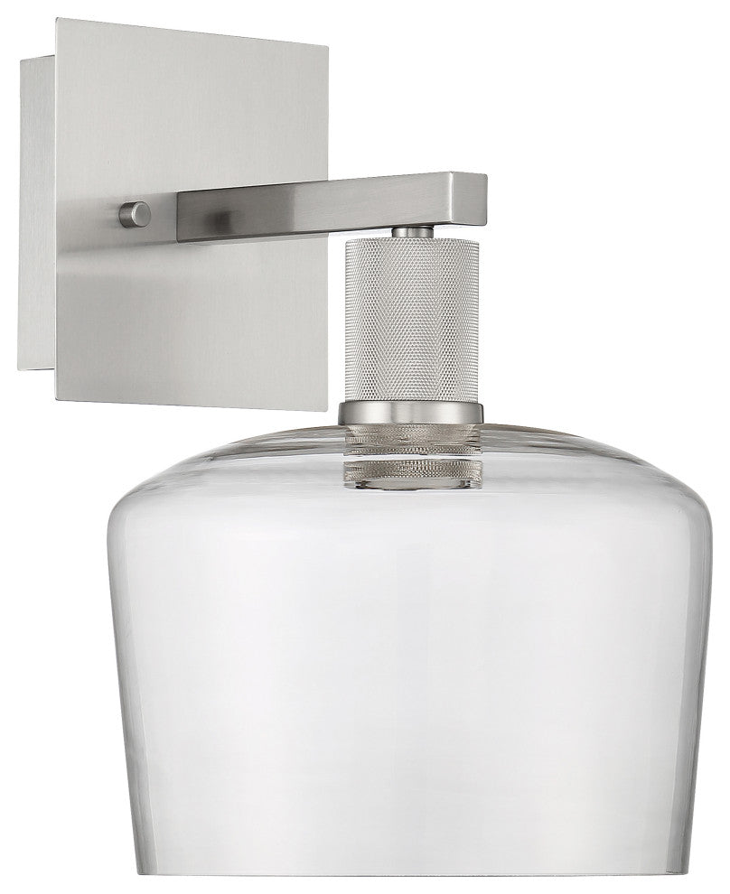 Access Port Nine 1-Light Chardonnay LED Wall Sconce Brushed Steel