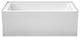 Grayley 60x30" Alcove Bathtub with Left-Hand Drain and Trim in Shiny White