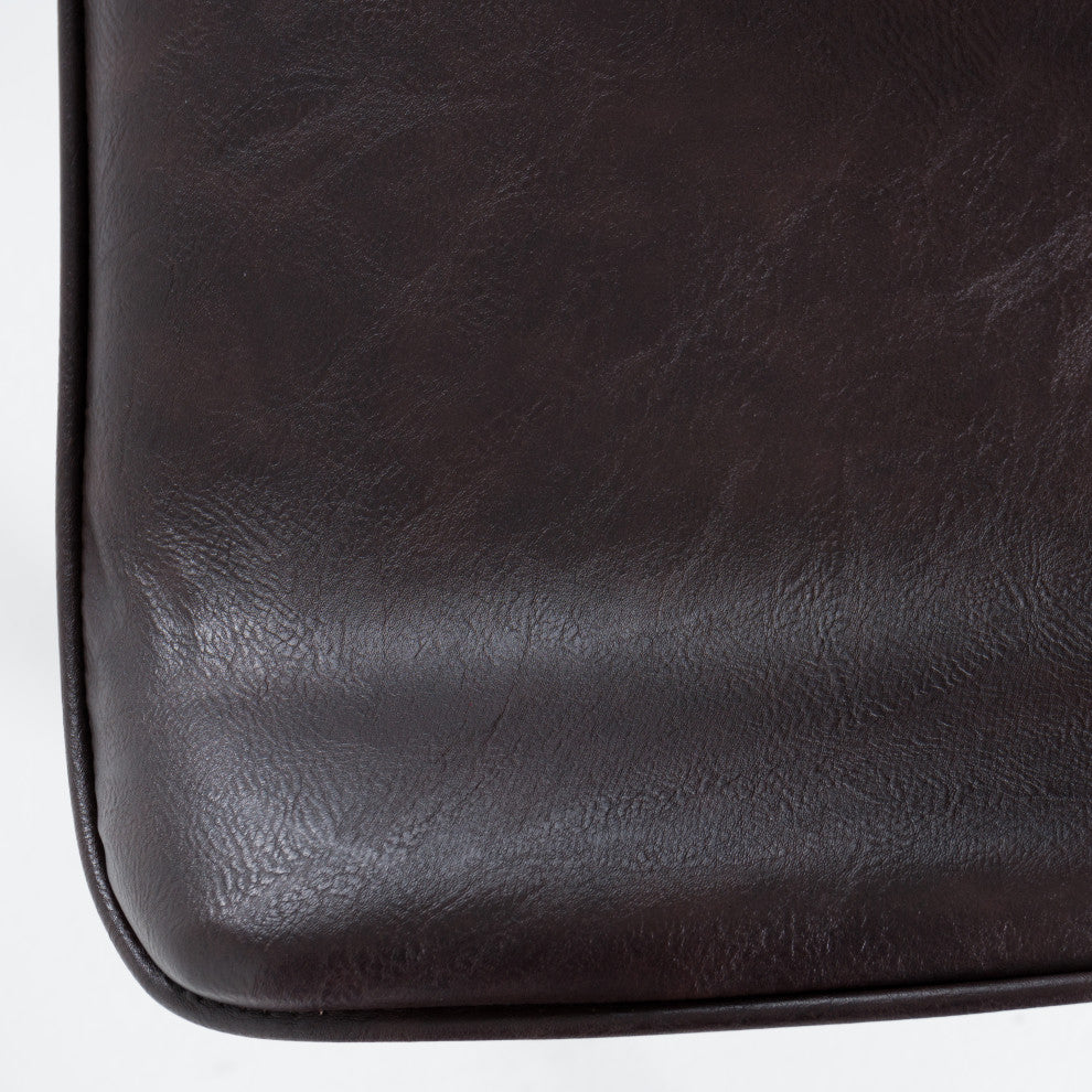 Modrest Moira Modern Dark Brown Eco-Leather Dining Chair, Set of 2