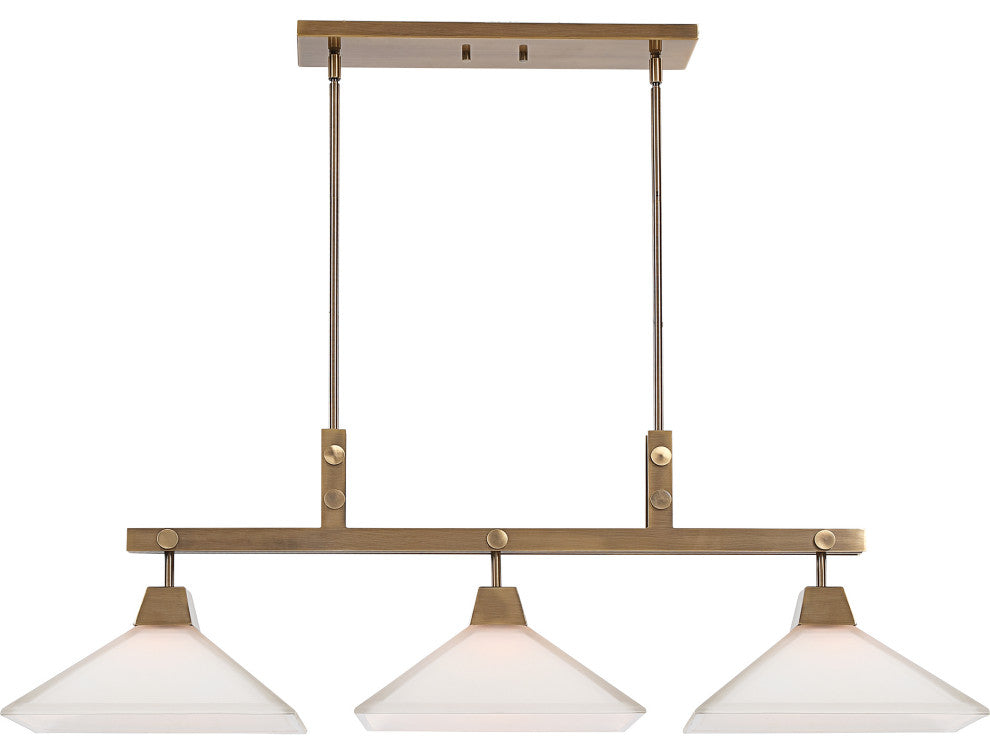 Uttermost Brookdale Industrial 3-Light Linear Chandelier