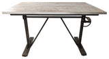 Brio Sit or Stand Adjustable Desk, Natural Driftwood/Aged Iron