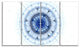 Cabalistic Blue Fractal Sphere, Abstract Canvas Art Print, 48"x28", 4 Panels
